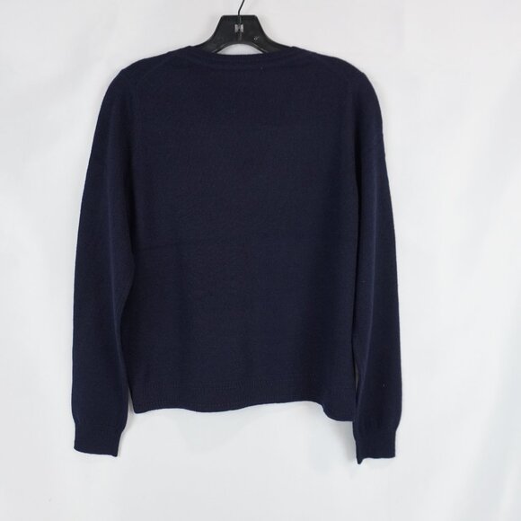 Boden Eva Cashmere V-Neck Jumper Sweater In Navy Women's Size Medium NWT - Picture 2 of 9